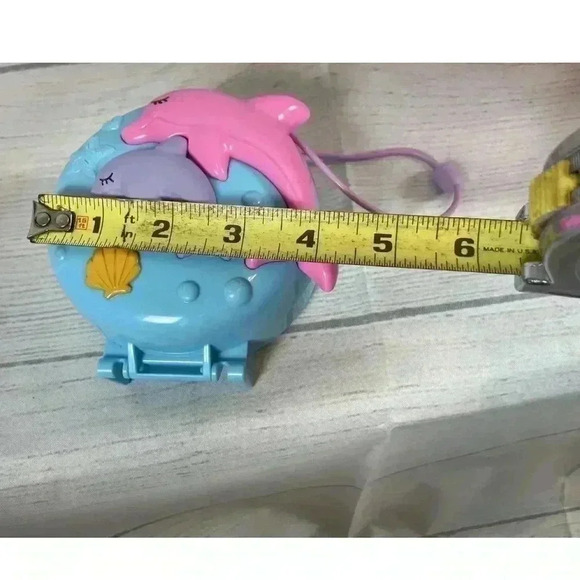 POLLY POCKET UNICORN SURPRISE CARRIER Toy & DOLPHIN Compact TRAVEL PLAY sets - Picture 10 of 16
